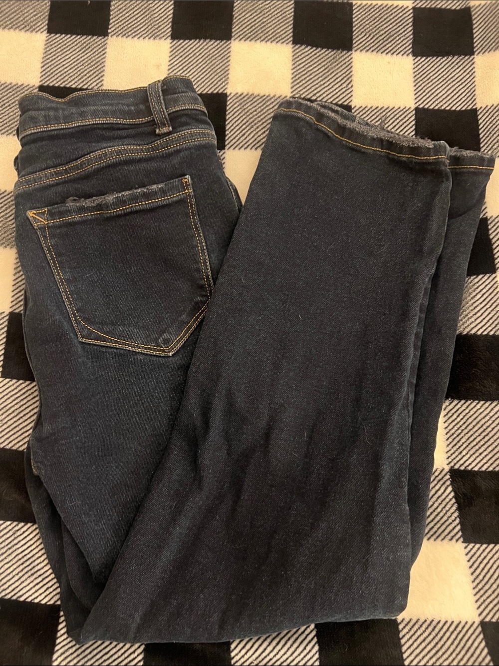 kenzie Dark Indigo Stretch Jeggings with Contrast Stitching